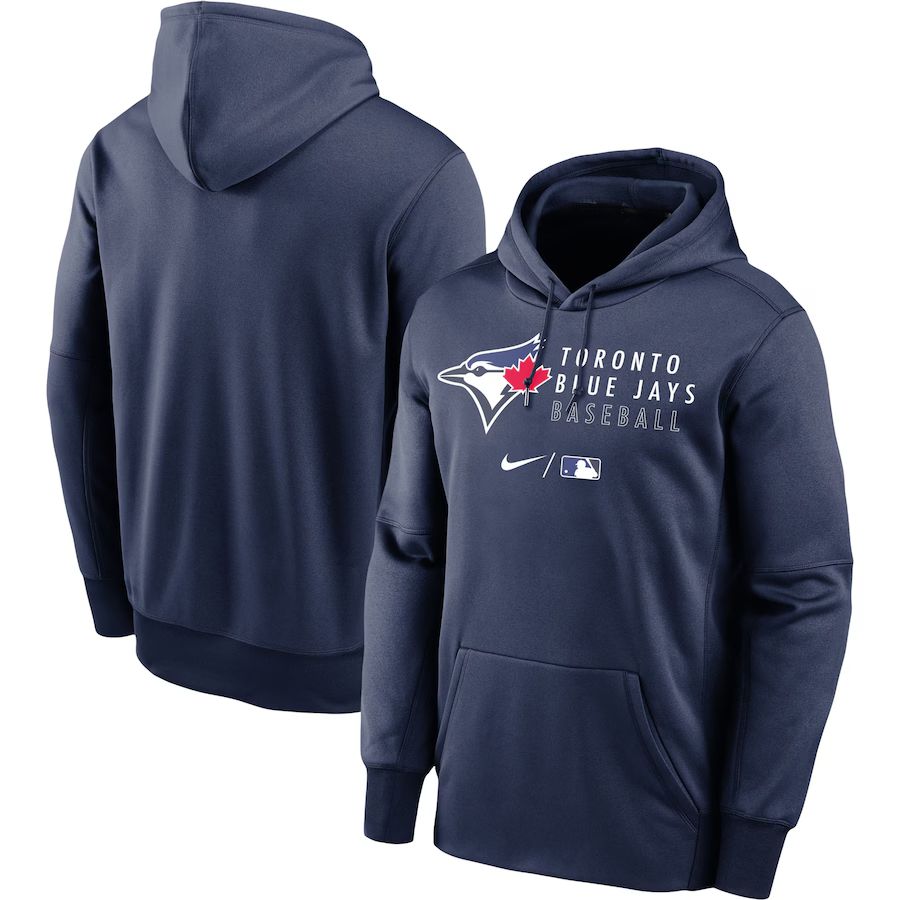 Men 2025 MLB Toronto Blue Jays Drak blue Nike hoodie style 2